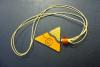 Designerstück Collier Dreieck orange 