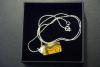 Designerstück Collier Sterling Silber mit Anhänger orange 