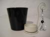 holder for tealights or votivs with insert, black 